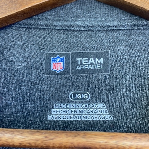 NFL Team Apparel - Steelers American Flag Lettering Gray Shirt Size Large - Picture 7 of 9